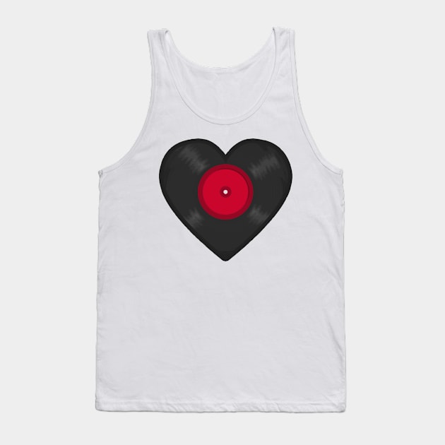 LP Vinyl Record Heart Tank Top by Nerd_art